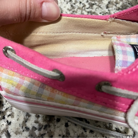 Sperry Bahama Pastel Plaid Boat Shoe Size 4(Y)/6(W) - Picture 13 of 13